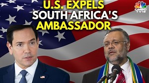 US Secretary of State, Marco Rubio, said that the US was expelling South Africa's ambassador, calling the envoy a 'race-baiting politician' who hates President Donald Trump. #marcorubio #us #ussecy #southafrica #southafricaambassador #trump #cnbctv18digital | CNBC-TV18