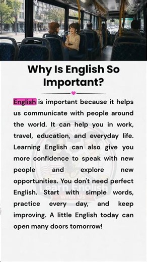 Why Is English So Important? 🌍✨ | English Reading, Speaking, and Listening Practice | #easyenglish