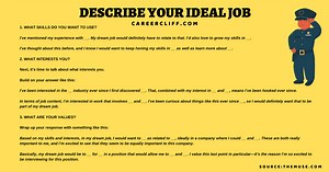 26 Model Interview Answers: Describe Your Ideal Job - CareerCliff