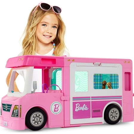 Barbie 3-in-1 DreamCamper Vehicle with Pool, Truck, Boat and 50 Accessories - Walmart.ca