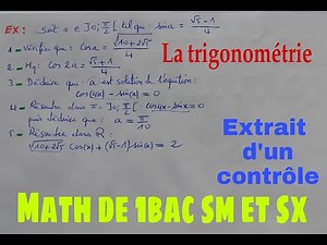 la trigonometrie.....math de 1bac sm et sx ...extrait dun controle