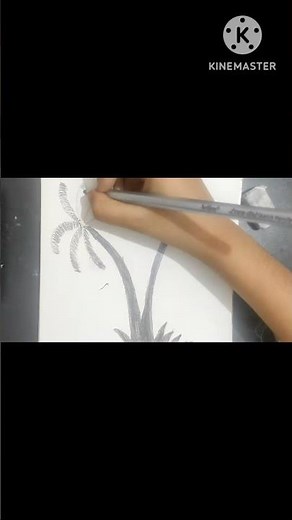 “Coconut Tree Sketch | Nature Art | Simple & Beautiful Drawing