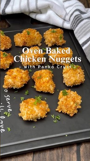 Easy Oven Baked Chicken Nuggets with Panko Crust