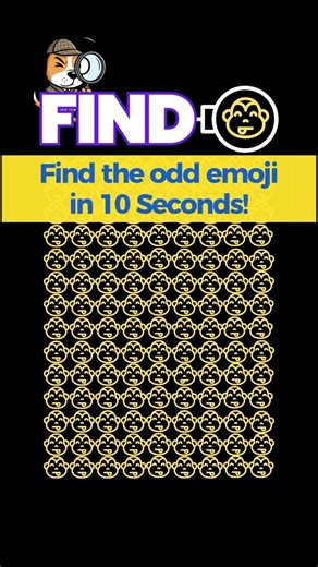 Only 3% can find the odd monkey emoji! 🐵🙊 | Extreme Eye Test #Shorts #EmojiPuzzle