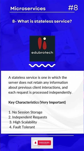 Stateless Service Explained in 30 Seconds 🚀 | Microservices Interview Question