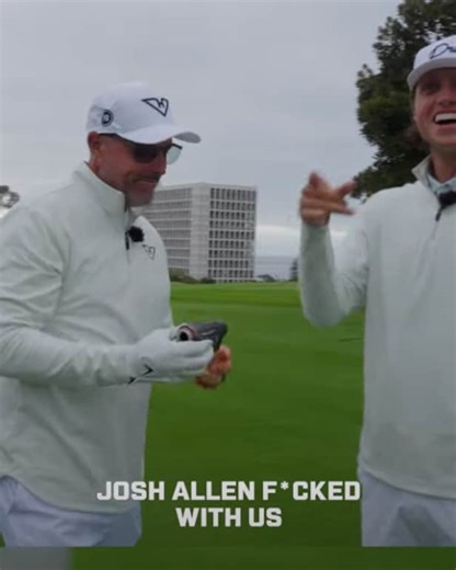Watch Josh Allen pull devious trick on Phil Mickelson during round of golf