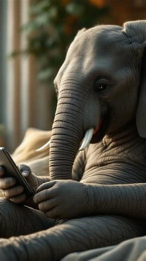 Elephant's Social Media Mastery! 🐘📱 | Trunk-Typing Genius!