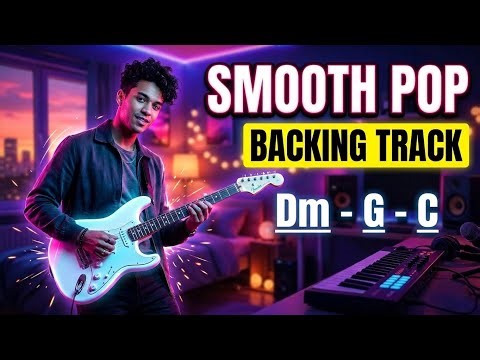 Beautiful Pop Guitar Backing Track in C Major (Dm G C)
