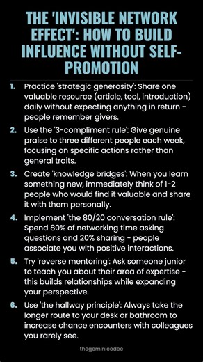 The 'Invisible Network Effect': How to Build Influence Without Self-Promotion #ad (Verify Info)