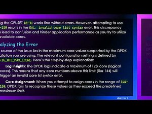 Understanding the EAL: invalid core list syntax Error in testPMD with DPDK