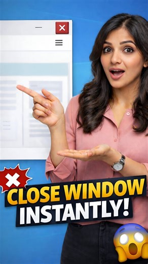 सीखो Computer 🖥 on Instagram: "Still reaching for the mouse just to close a window? ■ There’s a super simple shortcut that instantly closes the active window and makes your workflow much faster. Once you start using it, you’ll never go back to clicking that ■ again. Small trick. Big productivity boost. Save this ■■ . . . . . #KeyboardShortcuts #WindowsTips #ProductivityHacks #ComputerTips #TechReels"
