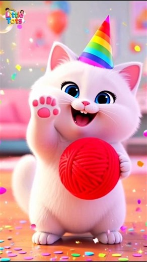 🐱 Meow Meow Kitty | Funny Cat Song 😹 | Kids Nursery Rhyme #shorts