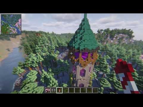 Minecraft terralith mod + Unbound shader fly.