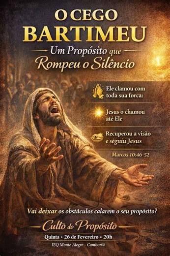 CULTO PROPOSITO | 26 DE FEVEREIRO | 20H
