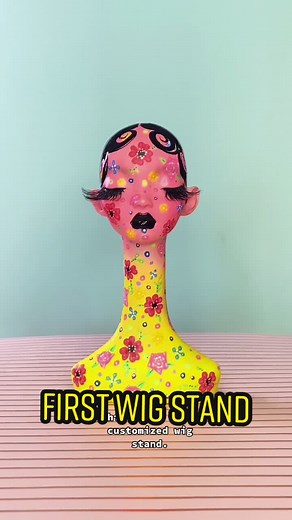 Customized Floral Wig Stand for Dolls