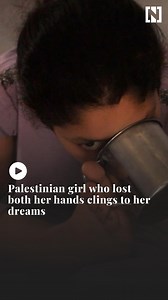 Sarah Al Barsh, a young girl in Gaza, dreams of becoming a doctor, even after losing her hands in an Israeli air strike that killed her father. | The National