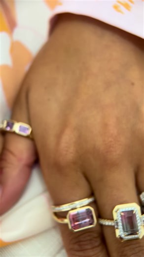 What a feeling, this Tourmaline! ✨ Octobers Birthstone (along with Opal) comes in a dazzling array of colors, and its history and lore is just as colorful. ✨ The Ancient Egyptians believed Tourmaline stones traveled through and with the rainbow, collecting her colors along their journey. 🌈 ✨ That color variety often confused Tourmaline with other precious gems, like Emeralds, Sapphires, and Rubies, and the name “Tourmaline” itself reflects that history. “Tourmaline” is derived from the Sinhales