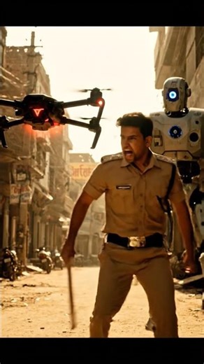 ai robot vs police🚨🚔 #shorts #trending #viral #youtubeshorts