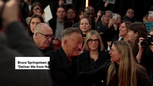 Rock star Bruce Springsteen made a surprise appearance on the London Film Festival red carpet, showing his support to the cast and makers of 'Springsteen: Deliver Me from Nowhere,' a new biographical movie about his life. | Reuters