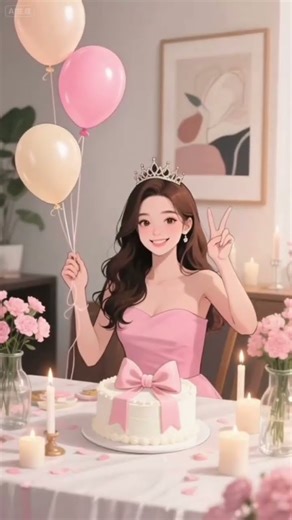 Birthday Celebration 🎂✨ #AI #Animation #AestheticVibes #shorts