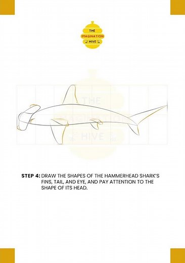 How to Draw a Hammerhead Shark Step by Step | #drawing #artshorts #drawingshorts #howtodraw