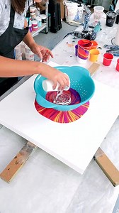 824K views · 16K reactions | I tried a new colander! The holes in the colander were a bit small and I didn't care for the design. My paints needed to be a bit thinner as well. But I didn't give up and I kept going to get something I love. When things don't turn out as you want, you don't have to give up! Keep going and turn it into something you are happy with! #art #artist #artwork #painting #fluidart #acrylic | MollysArtistry | Facebook