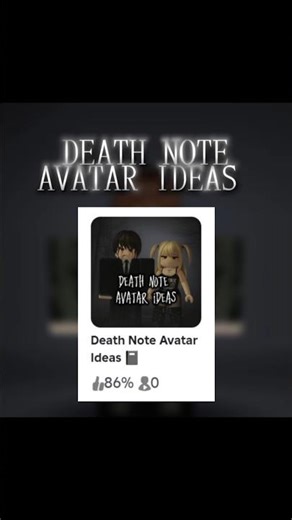 Best and Cheap DEATH NOTE Avatars #roblox #deathnote #lightyagami #robloxanime