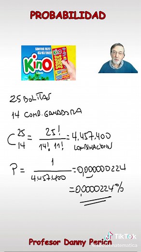 Probabilidades: KINO #dannyperich #sectormatematica #competenciamatematica2