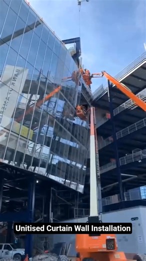 Unitised Curtain Wall Installation #shorts