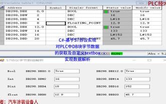 C#-基于S7协议实现对PLC中DB块字节数据的获取及自定义textbox实现数据解析