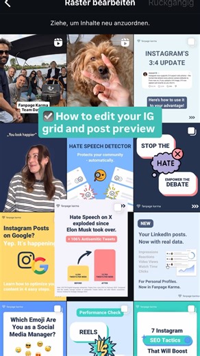6 comments | ✨ New IG Hack Alert ✨ Did you know you can rearrange your Instagram grid and adjust individual post previews to fit the new 3:4 format? No more awkward crops. No more “wish I could move that post.” With just a few taps, you can:  Drag & drop posts to reorganize your grid  Adjust how each image shows up in the feed Have you tried this feature yet?  #fanpagekarma #socialmediatools #socialmediahacks #socialmediatips | FanpageKarma | Facebook