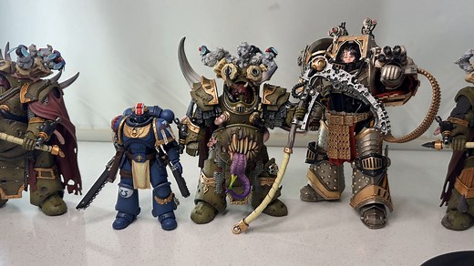 [源子献给纳垢的礼物]暗源Joytoy 战锤40K 死亡守卫 死亡寿衣终结者 Deathshroud Terminators 欧美玩家实物