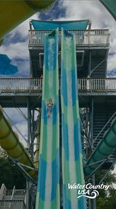 331K views · 2.1K reactions | It might look easy, but trust us, plunging straight down Vanish Point's 300-foot speed slide separates the daredevils from the . | Water Country USA | Facebook