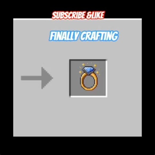 Minecraft crafting a diamond ring #videoshorts#minecraft