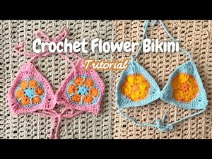 How To Crochet: Flower Bikini👙 | Tutorial