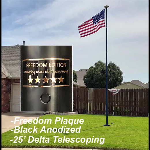 2.2K reactions · 153 shares | 50% off Sale ON RIGHT NOW! !!NEW!! Black Anodized Freedom Edition Features our 11 Gauge Wind Resistor Design | Old Glory Flagpole Kits | Facebook