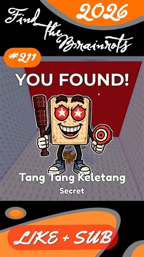 Find The Brainrots: #211 Tang Tang Keletang Secret 2026 #find