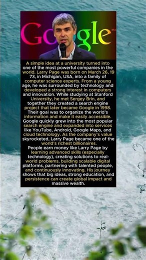 Larry Page Biography 2026 | How Google’s Co-Founder Became a Billionaire | Google Success Story