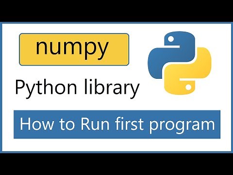 How to Run first numpy Python program