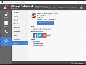 Ccleaner Professional v5.40.6411 [ License activation steps ] works with v5.61.7392