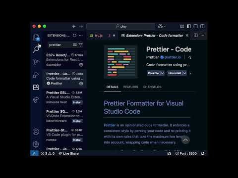 Prettier VS Code Extension