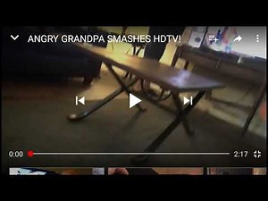 reacting to (Angry grandpa smashes HDTV)