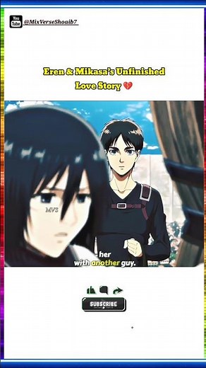 Eren & Mikasa’s Unfinished Love Story 💔 | Explained in Hindi #shorts #anime
