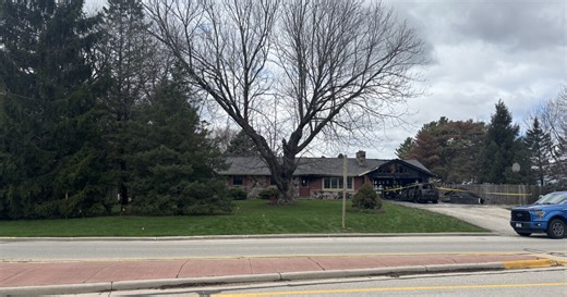 Lightning strike hits tree, causing a gas line explosion and severe house fire in the Town of Jackson