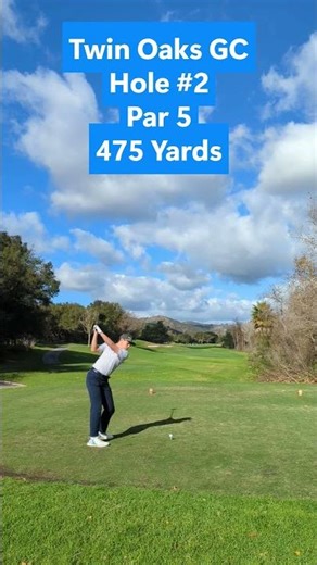 Hole #2 at Twin Oaks — Absolutely Striped - Smooth Swing… Watch the Ball Flight 👀