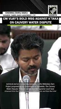 Watch! Tamil Nadu CM Vijay’s bold message against Karnataka government over Cauvery water dispute