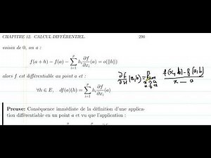 Calcul différentiel cours vidéo 004