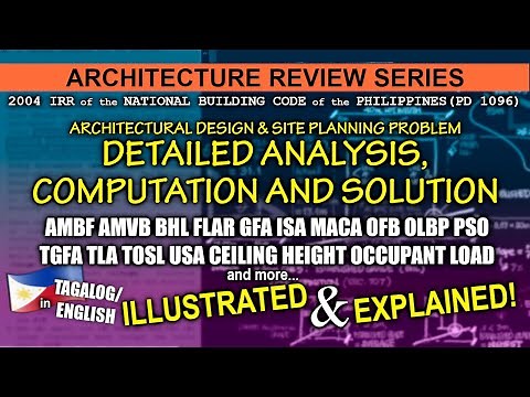Architecture Review || PROBLEM 01 || Nat'l Building Code of the Philippines PD 1096 & 2004 IRR