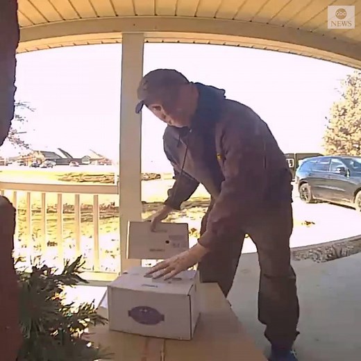 1.6M views · 3.4K reactions | Dance like somebody might be watching: Watch this UPS driver bust a move after noticing an Indiana homeowner’s doorbell camera. https://abcn.ws/2ExqXaa | ABC7NY | Facebook