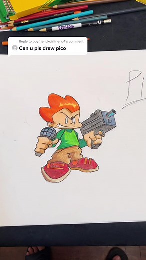Reply to @boyfriendxgirlfriend4 What should I draw next #fnf #pico #art #request #fypシ